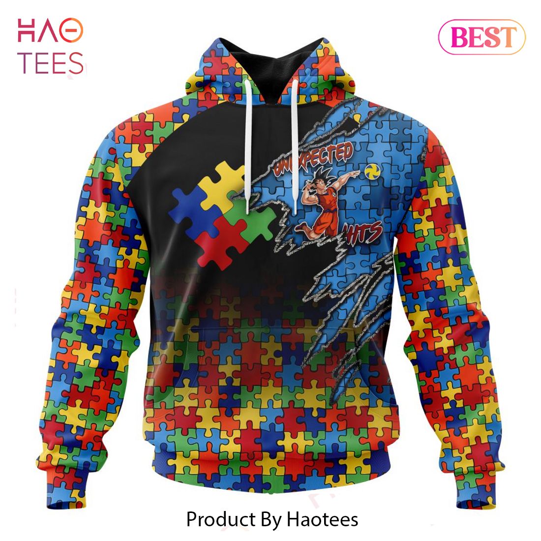 AVAILABLE UNEXPECTED HITS Autism Awareness Design Hoodie