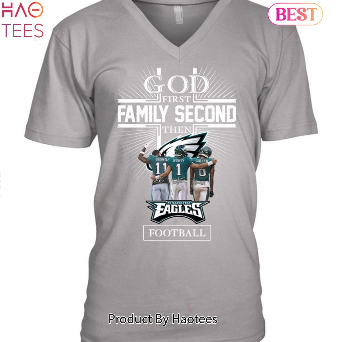 BEST 1st God Family Second Then Philadelphia Eagles Unisex T-Shirt BEST 1st God Family Second Then Philadelphia Eagles Unisex T-Shirt