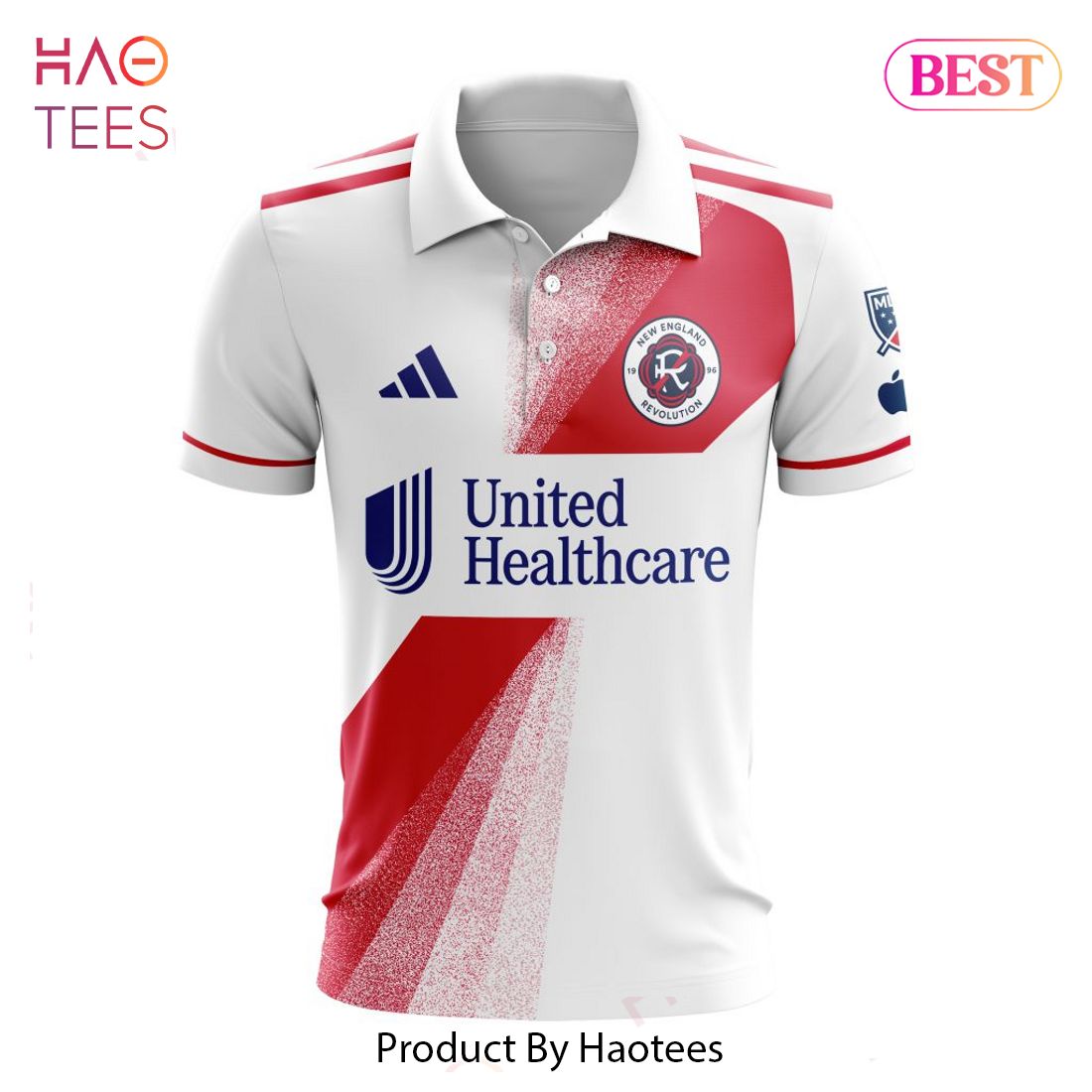 BEST MLS New England Revolution 2023 Away Defiance Custom Polo