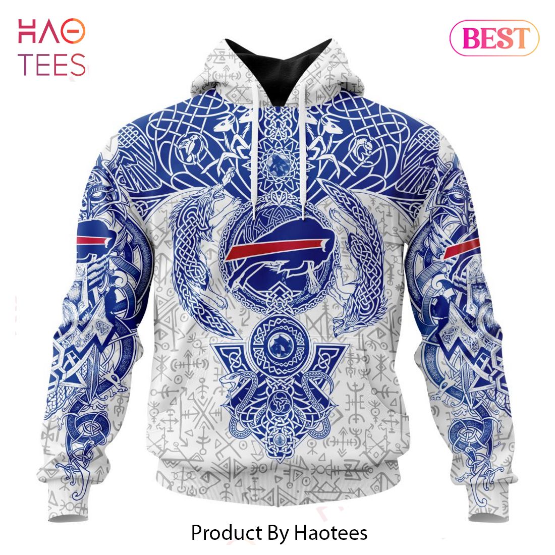 BEST NFL Buffalo Bills _ Norse Viking Symbols Hoodie BEST NFL Buffalo Bills _ Norse Viking Symbols Hoodie