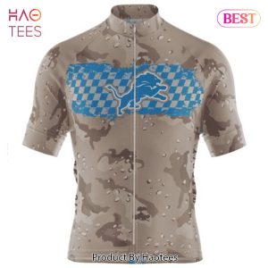 BEST NFL Detroit Lions Special Desert Camo Design Cycling Jersey Hoodie