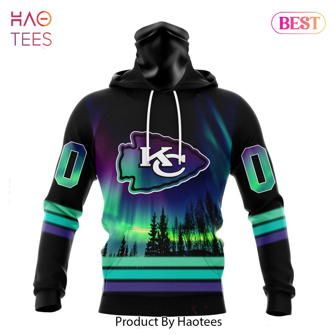 BEST NFL Kansas City Chiefs Special Design With Northern Lights Hoodie BEST NFL Kansas City Chiefs Special Design With Northern Lights Hoodie