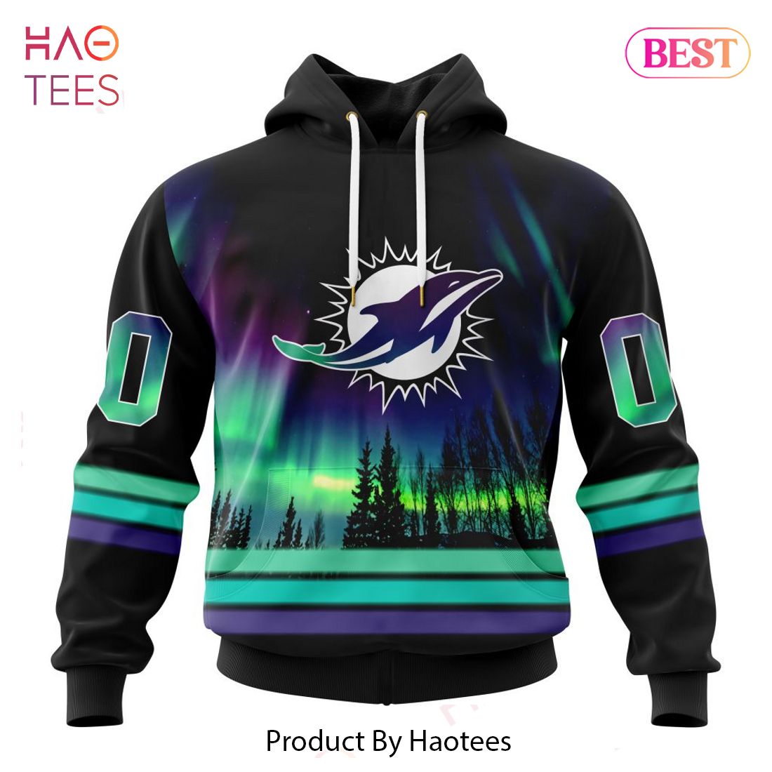 BEST NFL Miami Dolphins Special Design With Northern Lights Hoodie