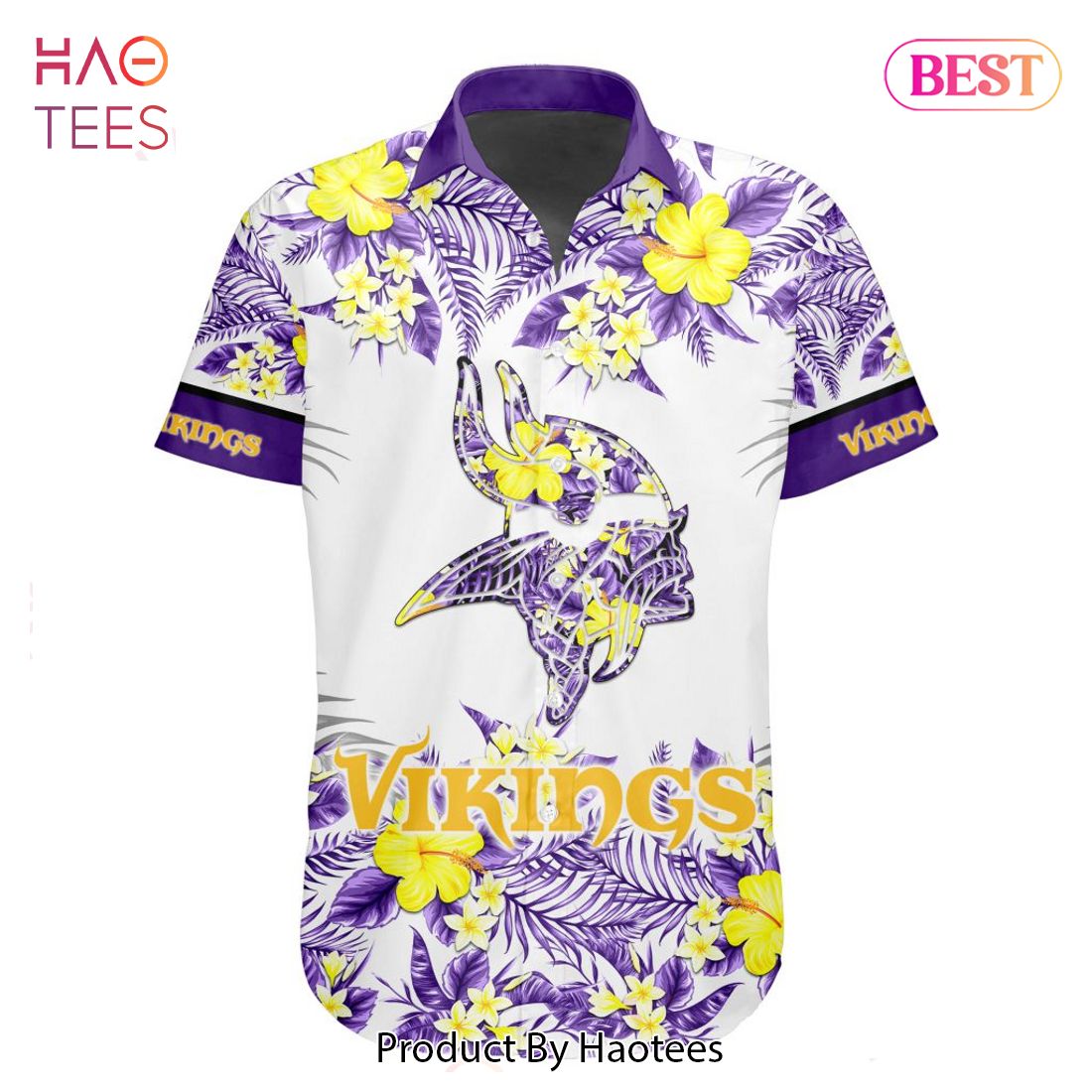 BEST NFL Minnesota Vikings Special Hawaiian Design Button Shirt Hoodie