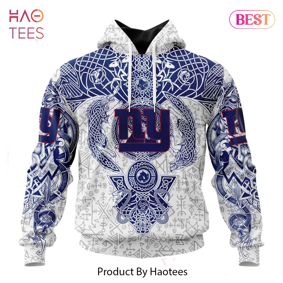 BEST NFL New York Giants _ Norse Viking Symbols Hoodie