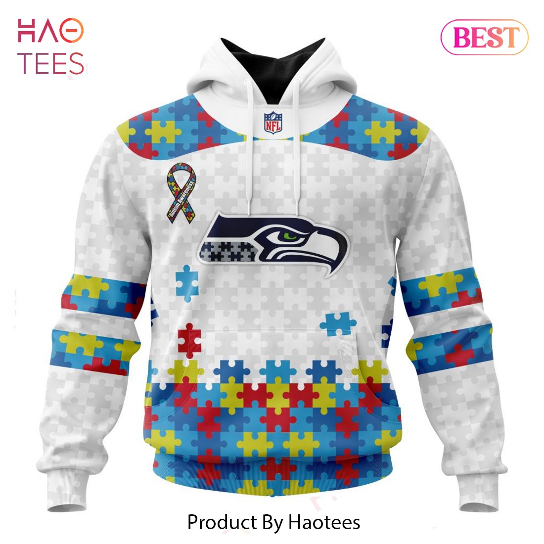 BEST NFL Seattle Seahawks Special Autism Awareness Design Hoodie