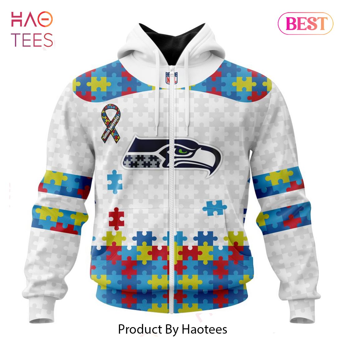 BEST NFL Seattle Seahawks Special Autism Awareness Design Hoodie BEST NFL Seattle Seahawks Special Autism Awareness Design Hoodie
