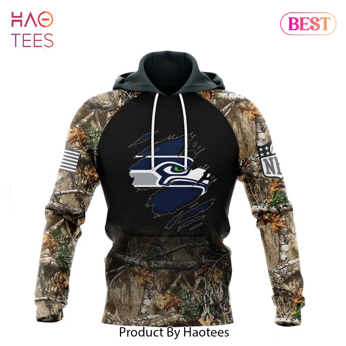 Seattle Seahawks NFL Special Camo Hunting Personalized Hoodie T