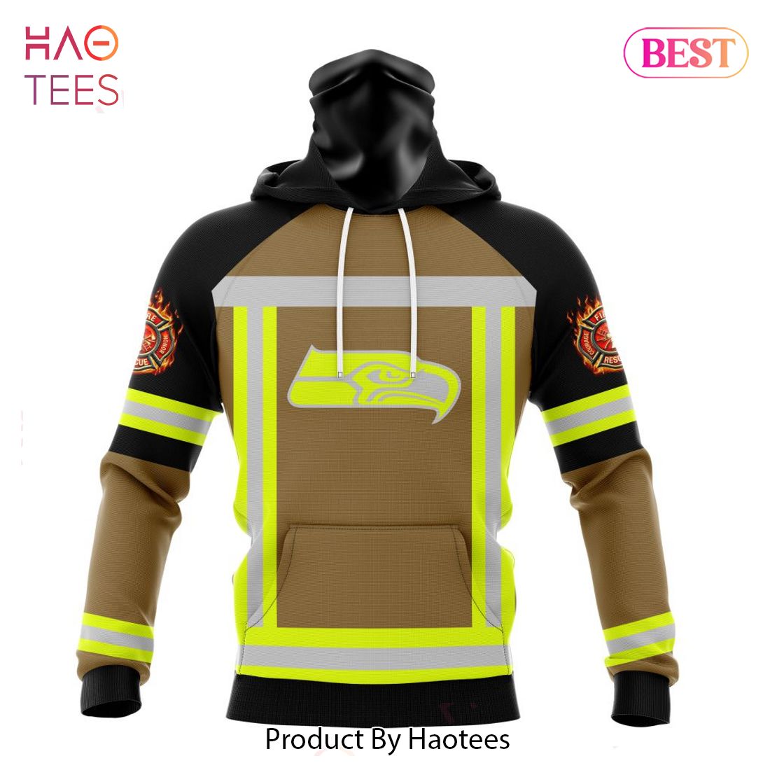 BEST NFL Seattle Seahawks Special Firefighter Uniform Design Hoodie BEST NFL Seattle Seahawks Special Firefighter Uniform Design Hoodie
