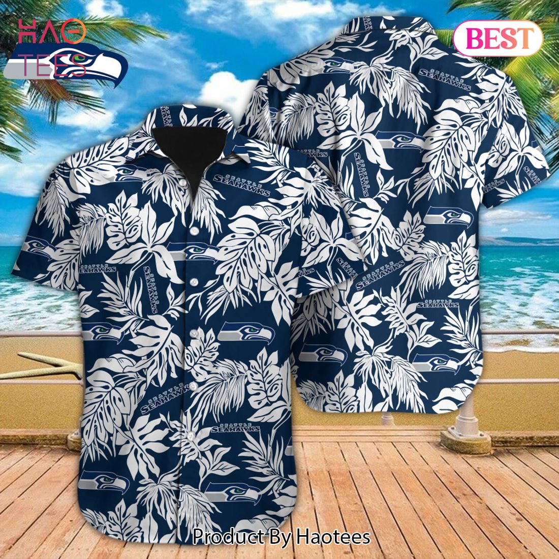 Men's Seattle Seahawks Floral Shirt