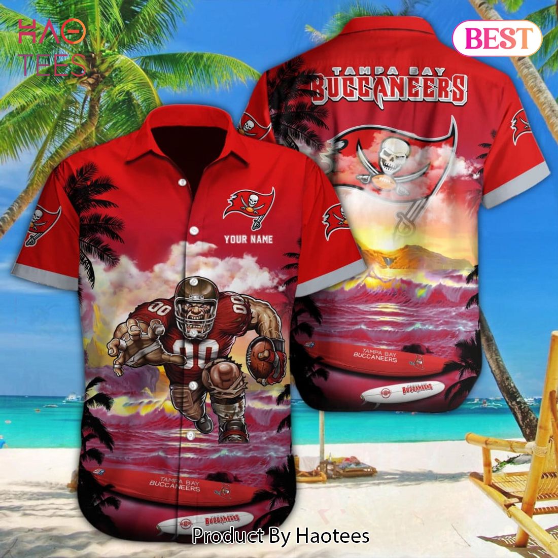 BEST NFL Tampa Bay Buccaneers Special Hawaiian Design Button Shirt Hoodie