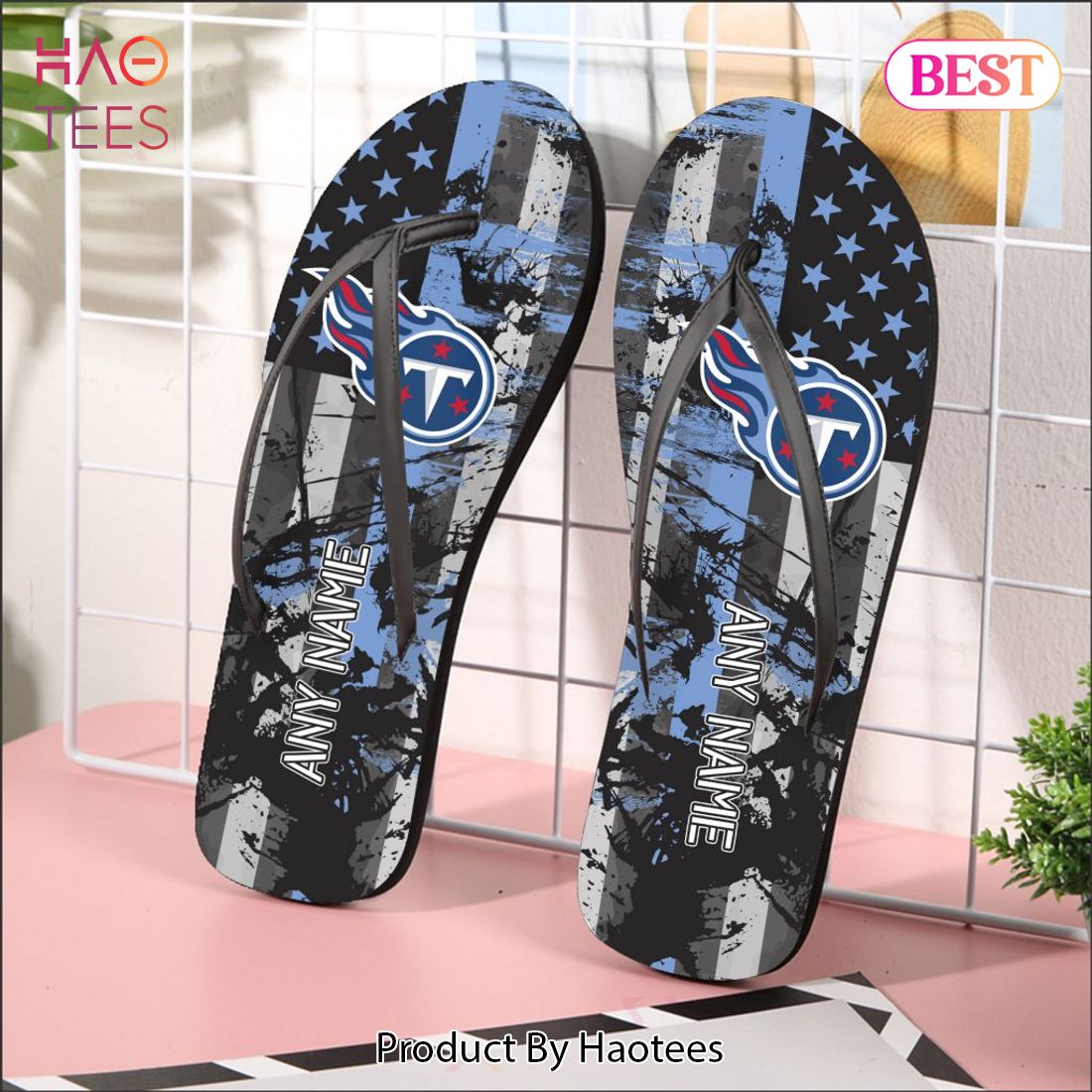 BEST NFL Tennessee Titans Special Flip Flops For Independence Day