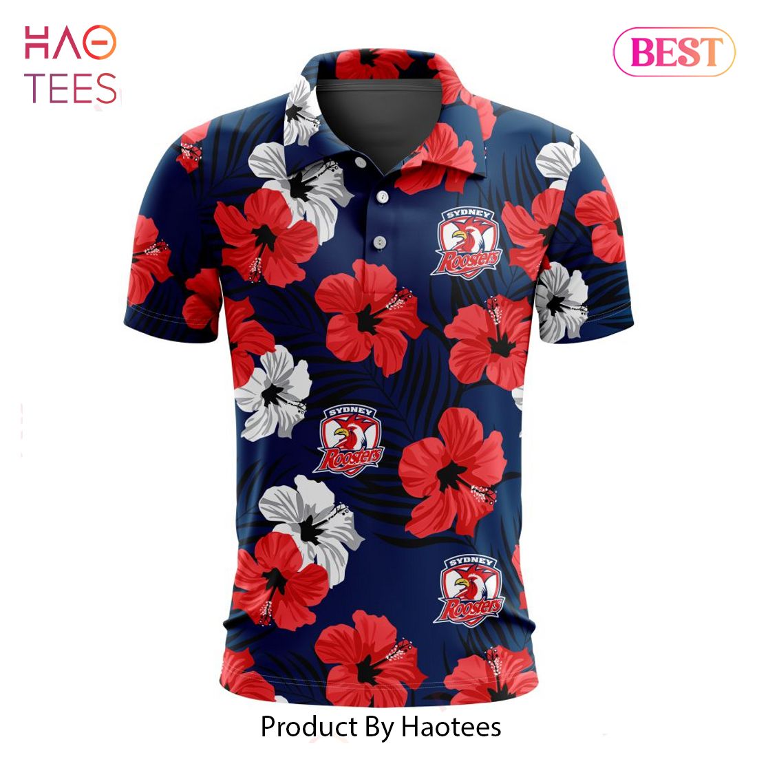 BEST NRL Sydney Roosters Special Aloha Golf Polo Design