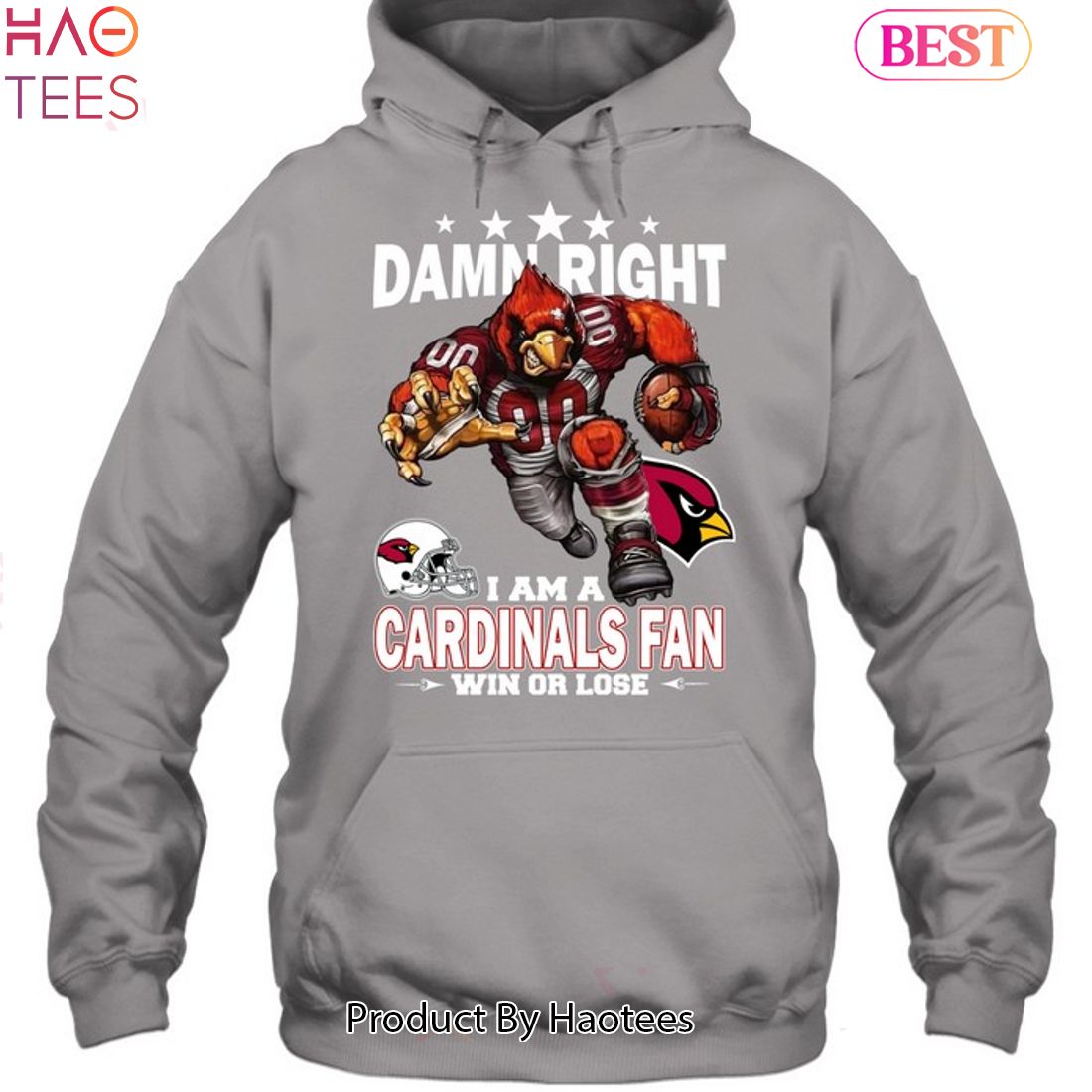 Arizona Cardinals Hoodie longsleve Sweatshirt for fan -Jack sport shop