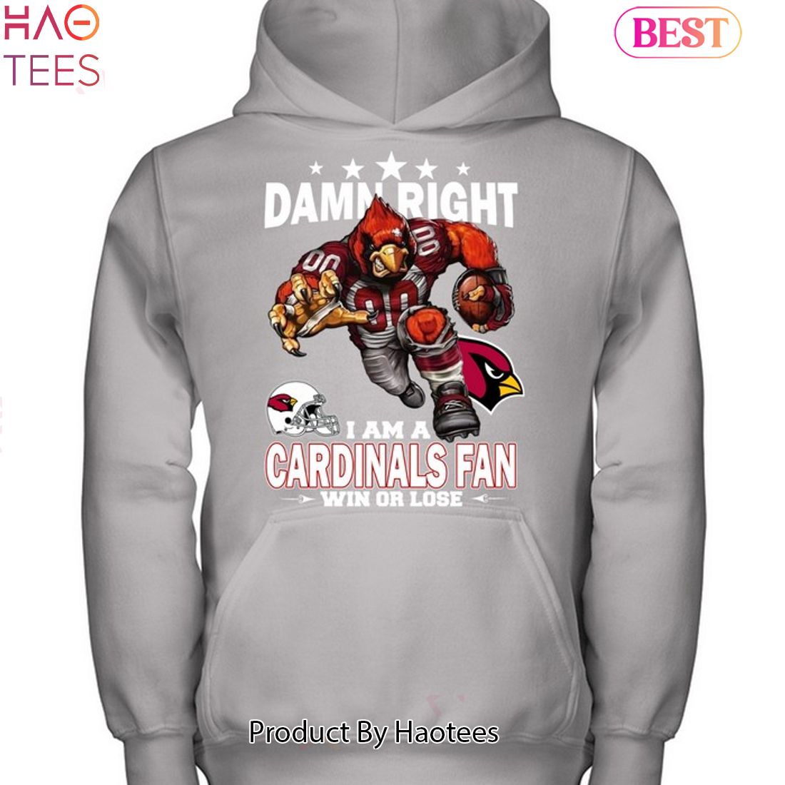 Damn Right I Am Arizona Cardinals Fan Win Or Lose Shirt - ShirtsOwl Office