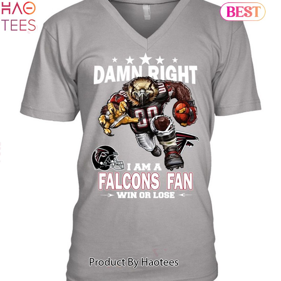 Damn Right I Am Atlanta Falcons Fan Win Or Lose Unisex T-Shirt