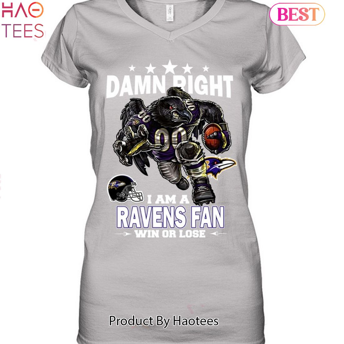 ravens fan grey tshirt