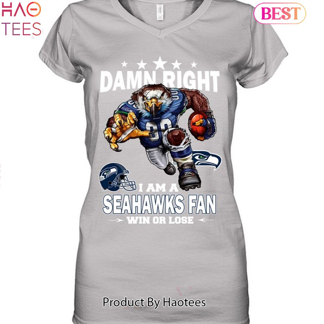 Official damn right I am a Seattle Seahawks Mascot fan win or lose shirt -  Limotees