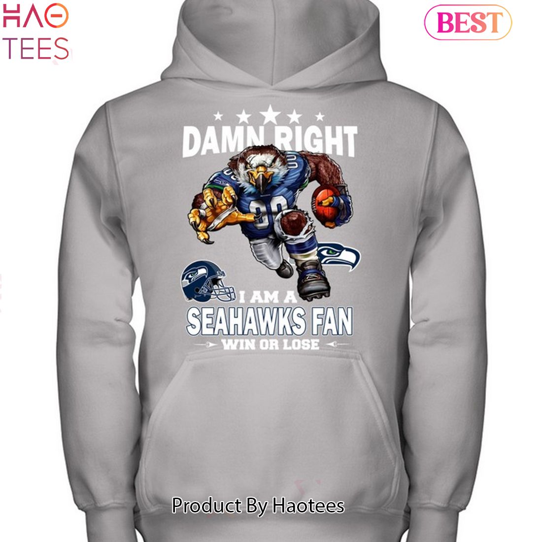 Extreme Seattle Seahawks Gray Hoodie