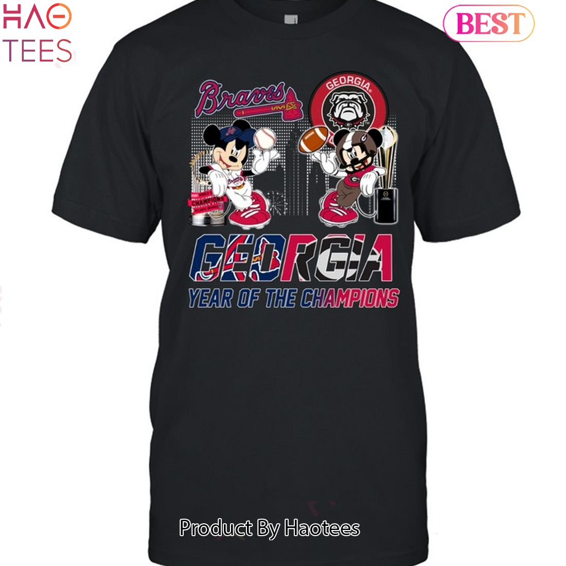 Georgia Bulldogs - Atlanta Braves Year Of The Champion Unisex T-Shirt Georgia Bulldogs - Atlanta Braves Year Of The Champion Unisex T-Shirt