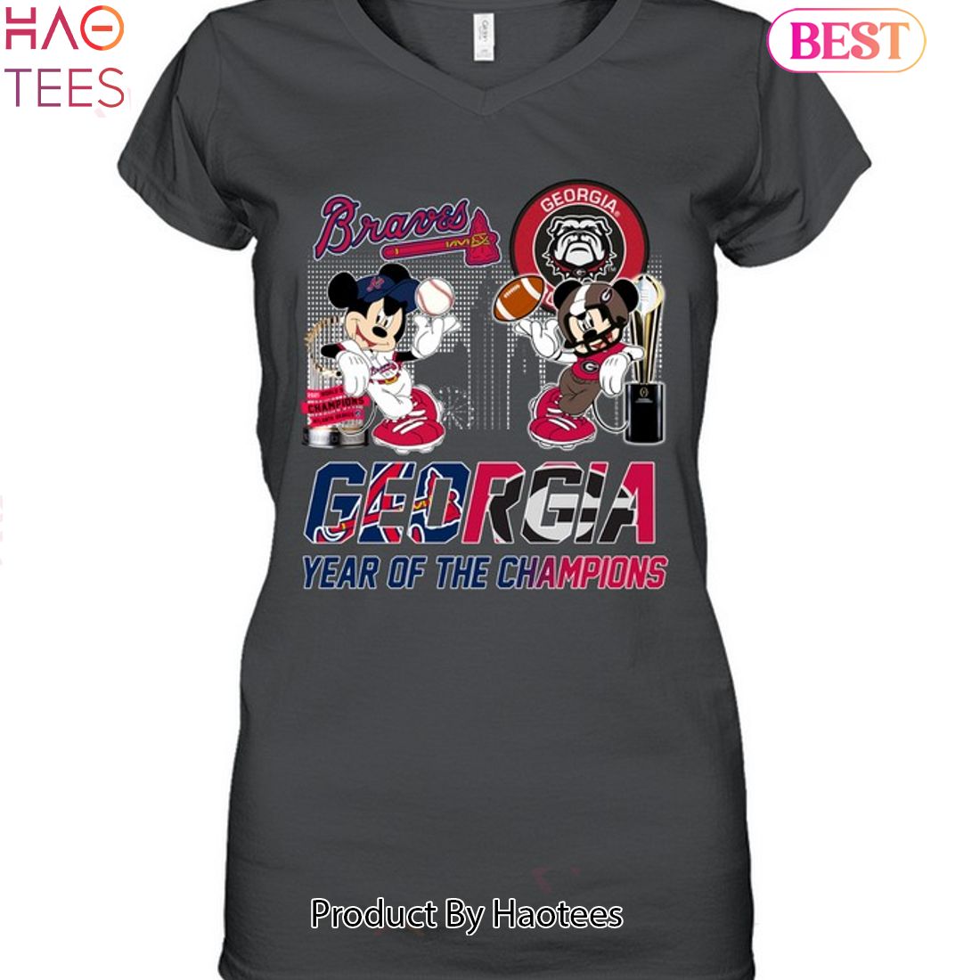 Georgia Bulldogs - Atlanta Braves Year Of The Champion Unisex T-Shirt Georgia Bulldogs - Atlanta Braves Year Of The Champion Unisex T-Shirt