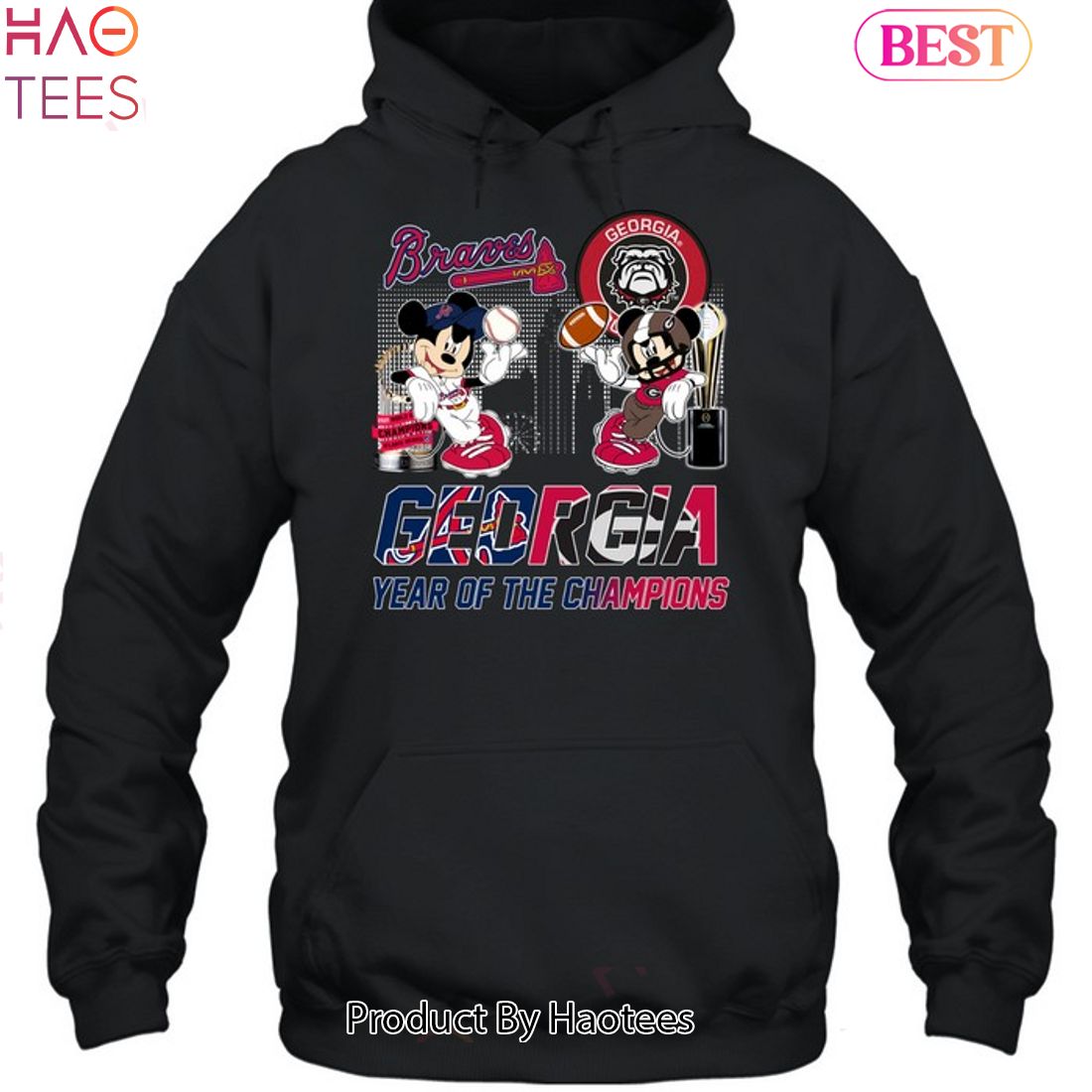 Georgia Bulldogs - Atlanta Braves Year Of The Champion Unisex T-Shirt Georgia Bulldogs - Atlanta Braves Year Of The Champion Unisex T-Shirt