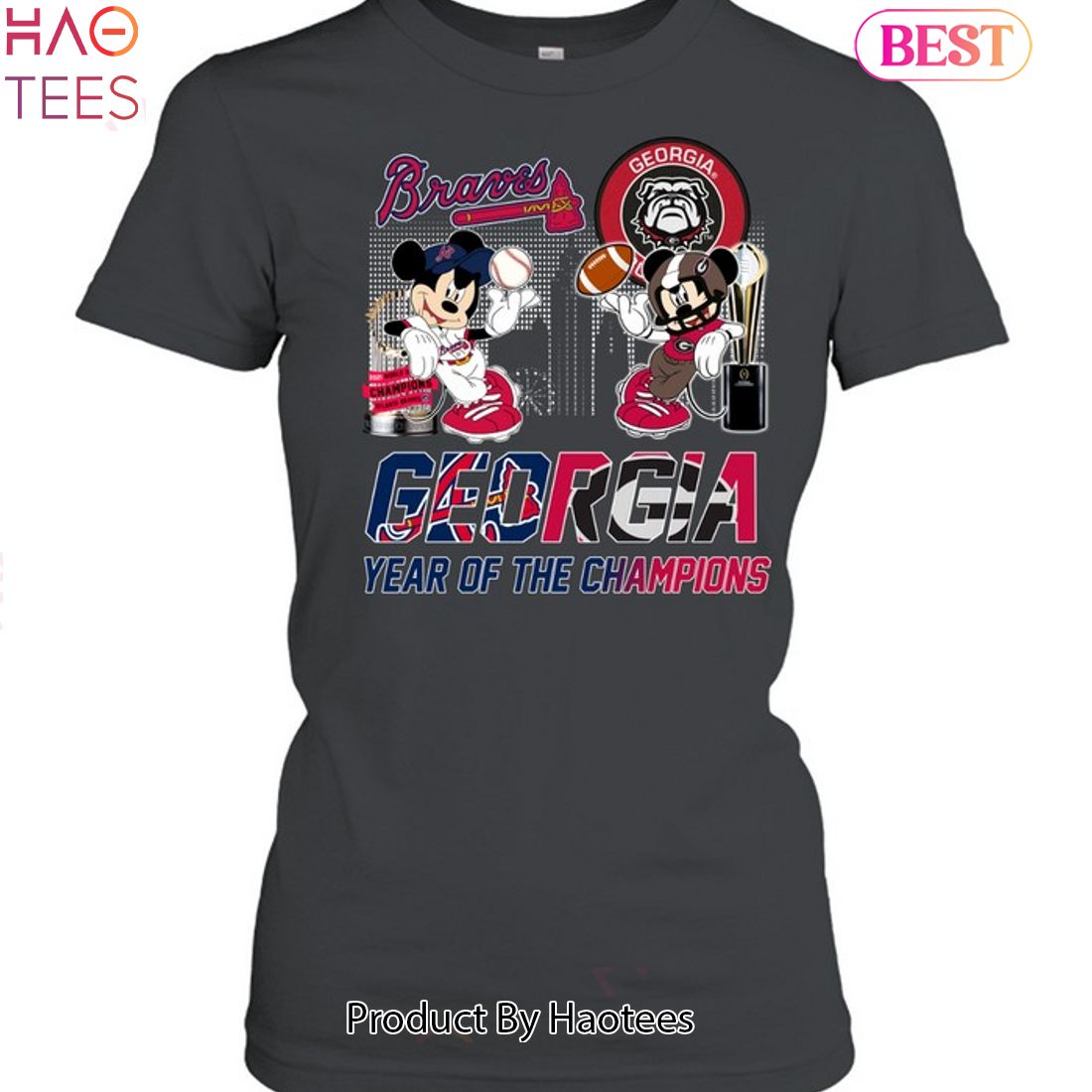 Georgia Bulldogs - Atlanta Braves Year Of The Champion Unisex T-Shirt Georgia Bulldogs - Atlanta Braves Year Of The Champion Unisex T-Shirt