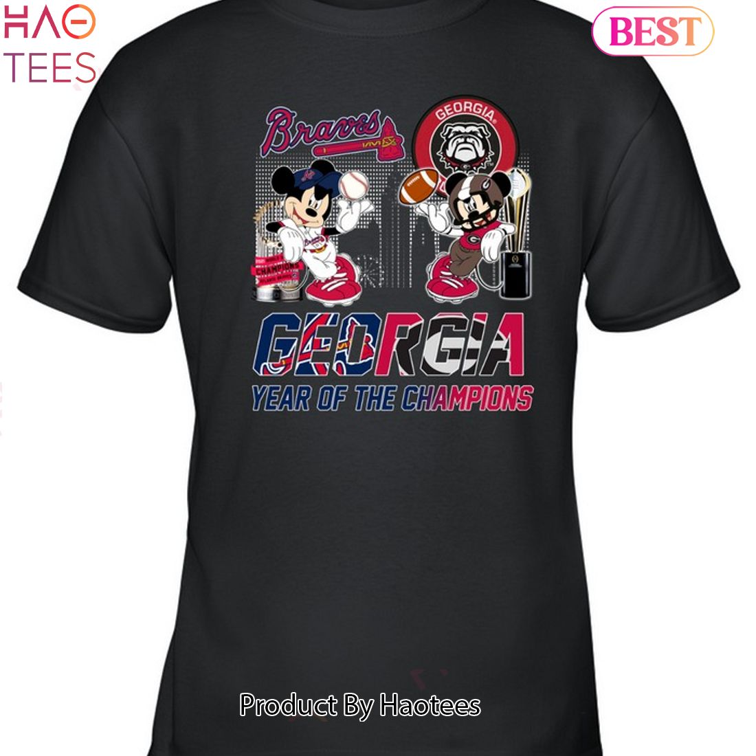 Georgia Bulldogs - Atlanta Braves Year Of The Champion Unisex T-Shirt Georgia Bulldogs - Atlanta Braves Year Of The Champion Unisex T-Shirt