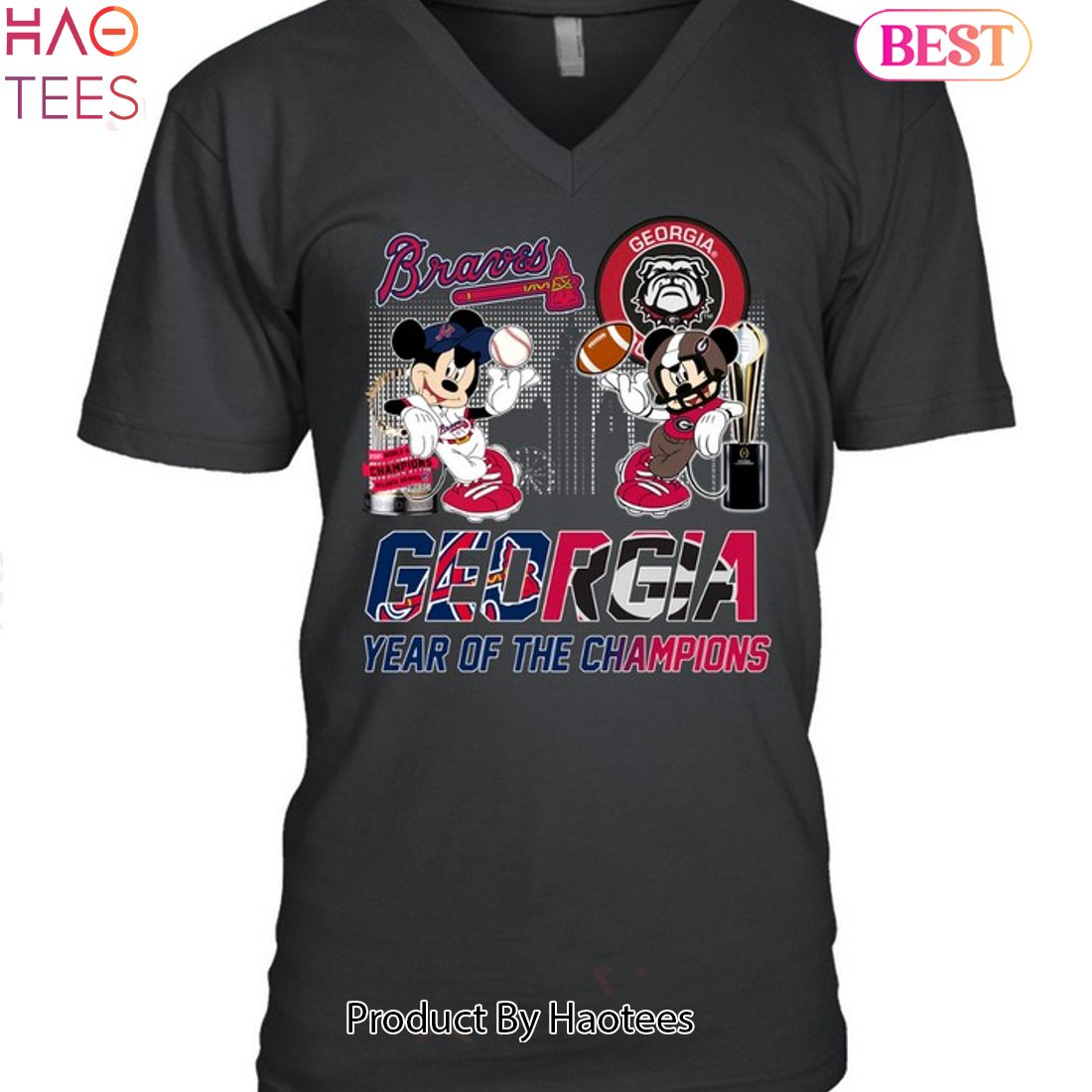 Georgia Bulldogs - Atlanta Braves Year Of The Champion Unisex T-Shirt Georgia Bulldogs - Atlanta Braves Year Of The Champion Unisex T-Shirt
