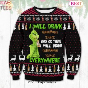 HOT Captain Morgan Grinch Ugly Sweater