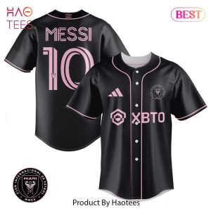 HOT Inter Miami Leo Messi Black Baseball Jersey V01 Jeysey