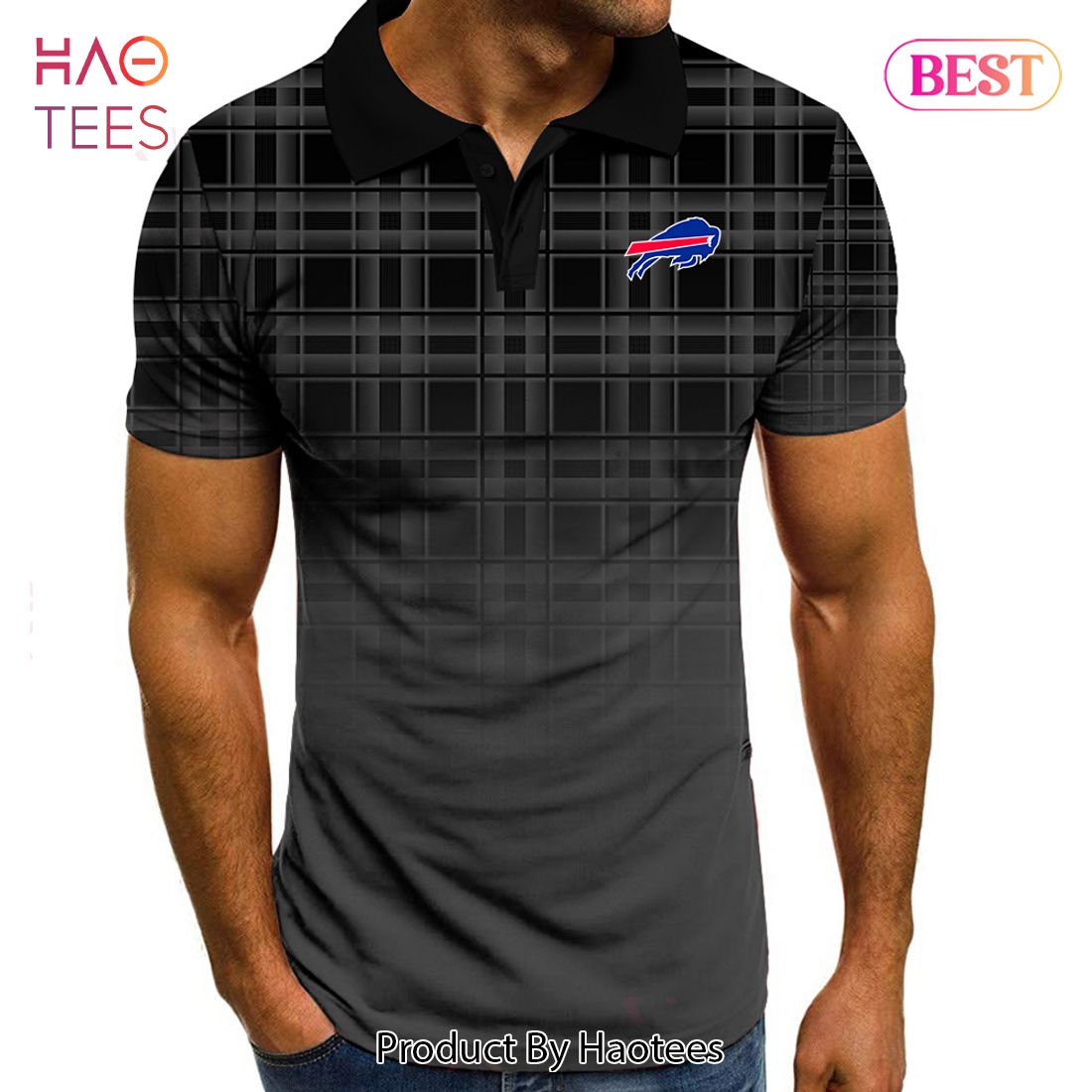 HOT NFL Buffalo Bills Polo Tartan Gradient Polo Shirt HOT NFL Buffalo Bills Polo Tartan Gradient Polo Shirt