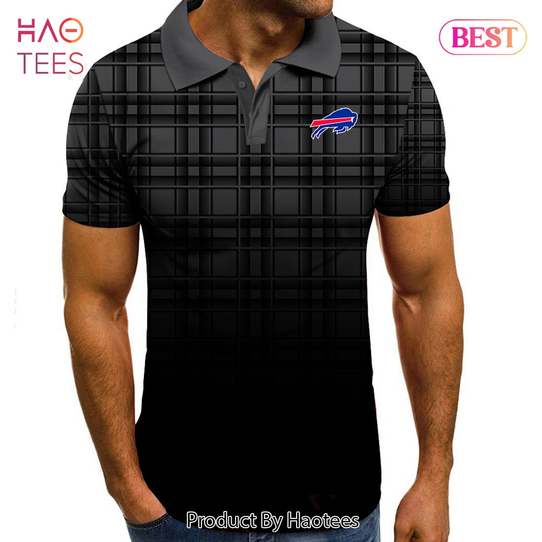 HOT NFL Buffalo Bills Polo Tartan Gradient Polo Shirt HOT NFL Buffalo Bills Polo Tartan Gradient Polo Shirt