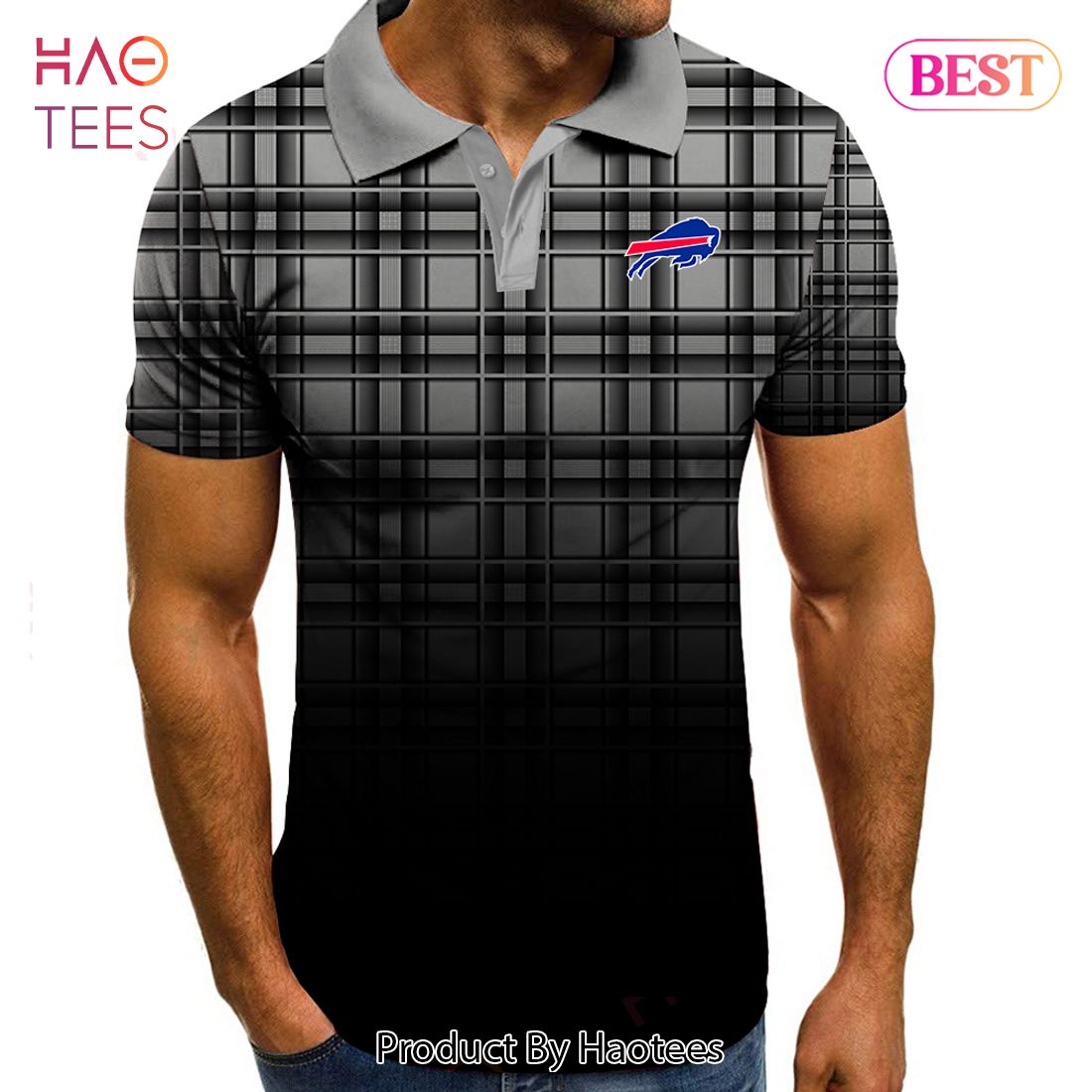HOT NFL Buffalo Bills Polo Tartan Gradient Polo Shirt HOT NFL Buffalo Bills Polo Tartan Gradient Polo Shirt