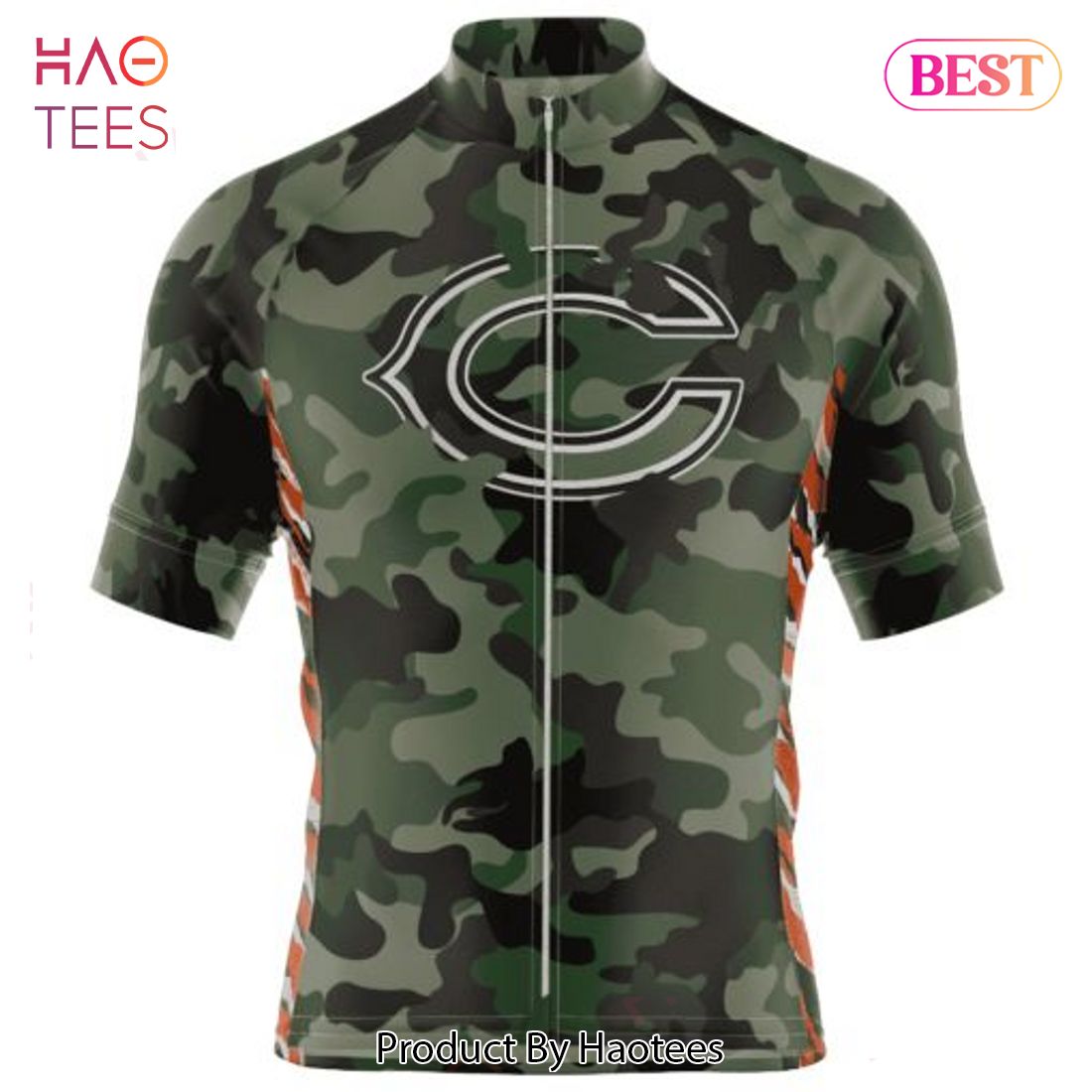 HOT NFL Chicago Bears Special Camo Design Cycling Jersey Hoodie