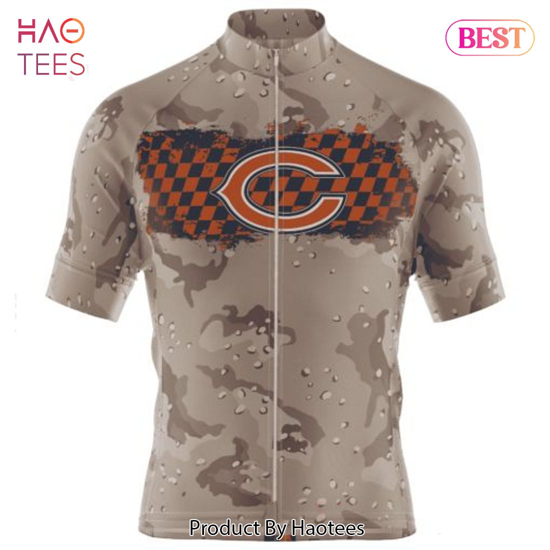 HOT NFL Chicago Bears Special Desert Camo Design Cycling Jersey Hoodie