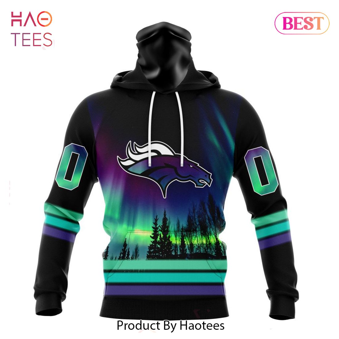 HOT NFL Denver Broncos Special Design With Northern Lights Hoodie HOT NFL Denver Broncos Special Design With Northern Lights Hoodie