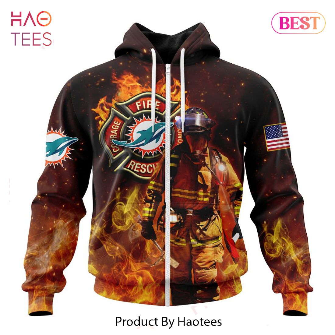HOT NFL Miami Dolphins Honor Firefighters - First Responders Hoodie HOT NFL Miami Dolphins Honor Firefighters - First Responders Hoodie