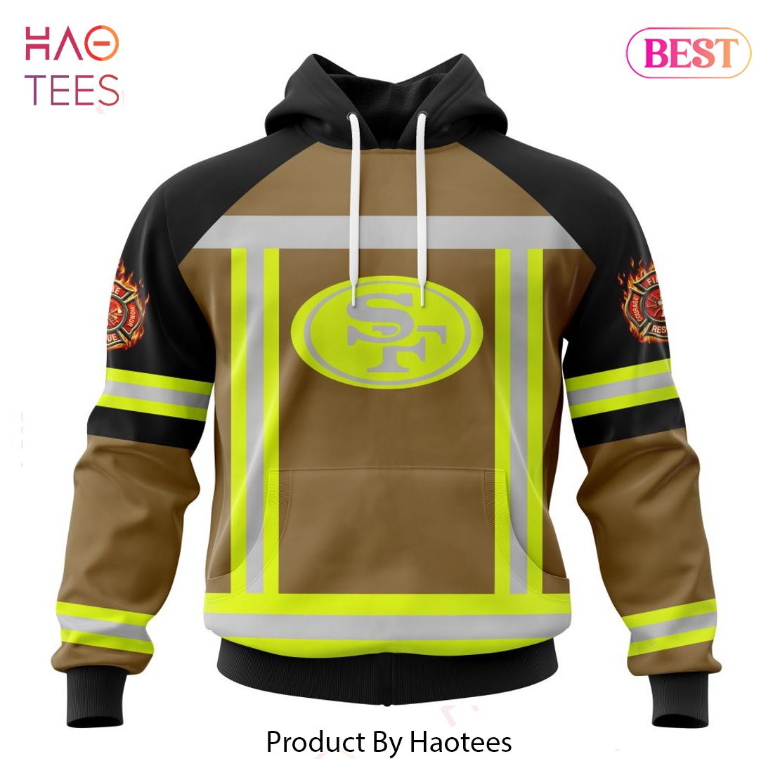 HOT NFL San Francisco 49ers Special Firefighter Uniform Design Hoodie