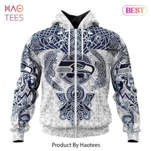 HOT NFL Seattle Seahawks _ Norse Viking Symbols Hoodie