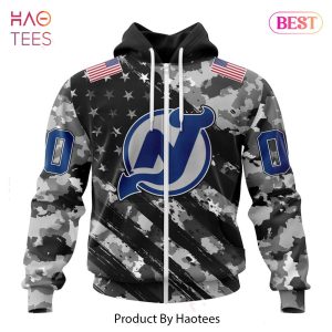 HOT NHL New Jersey Devils Special Camo Military Design Jeysey