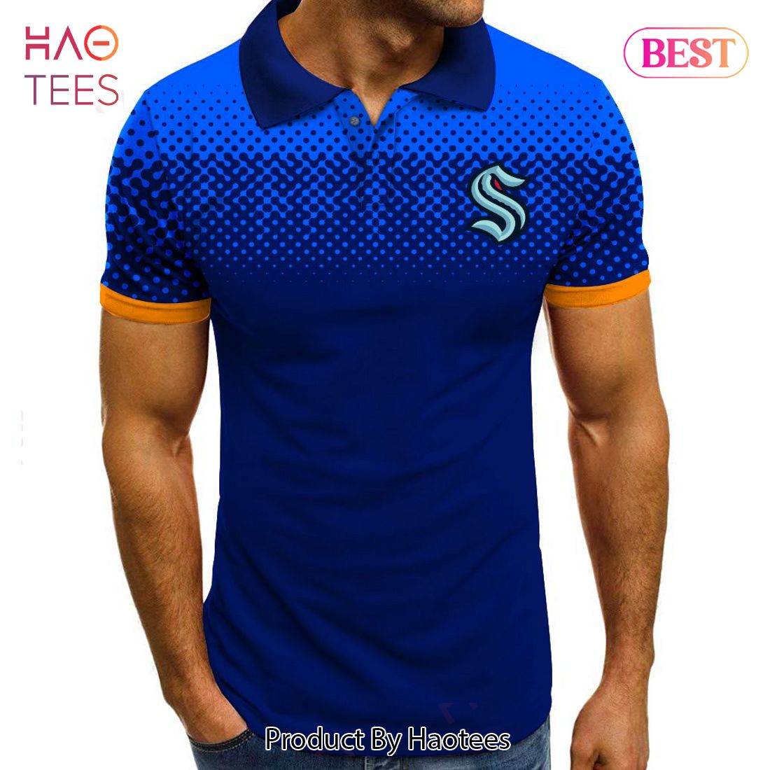 HOT NHL Seattle Kraken Special Multi Color Polo HOT NHL Seattle Kraken Special Multi Color Polo