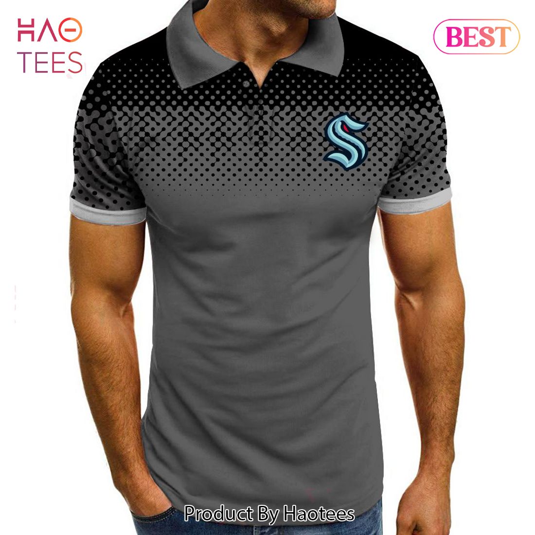 HOT NHL Seattle Kraken Special Multi Color Polo HOT NHL Seattle Kraken Special Multi Color Polo