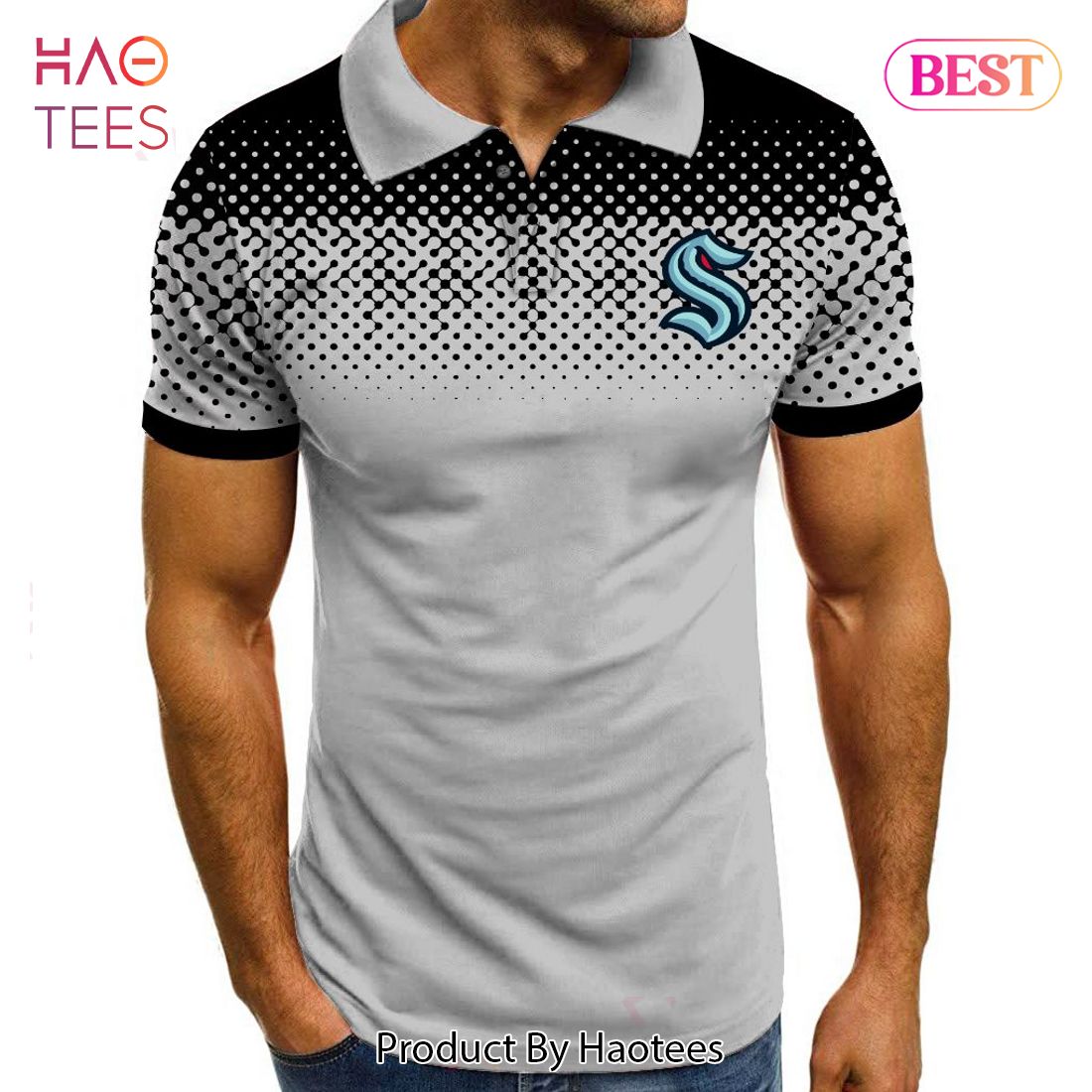 HOT NHL Seattle Kraken Special Multi Color Polo HOT NHL Seattle Kraken Special Multi Color Polo