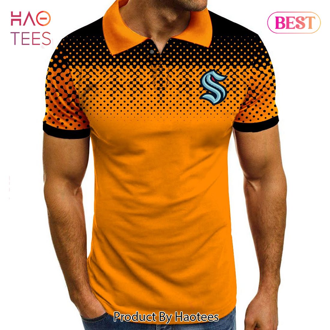 HOT NHL Seattle Kraken Special Multi Color Polo HOT NHL Seattle Kraken Special Multi Color Polo