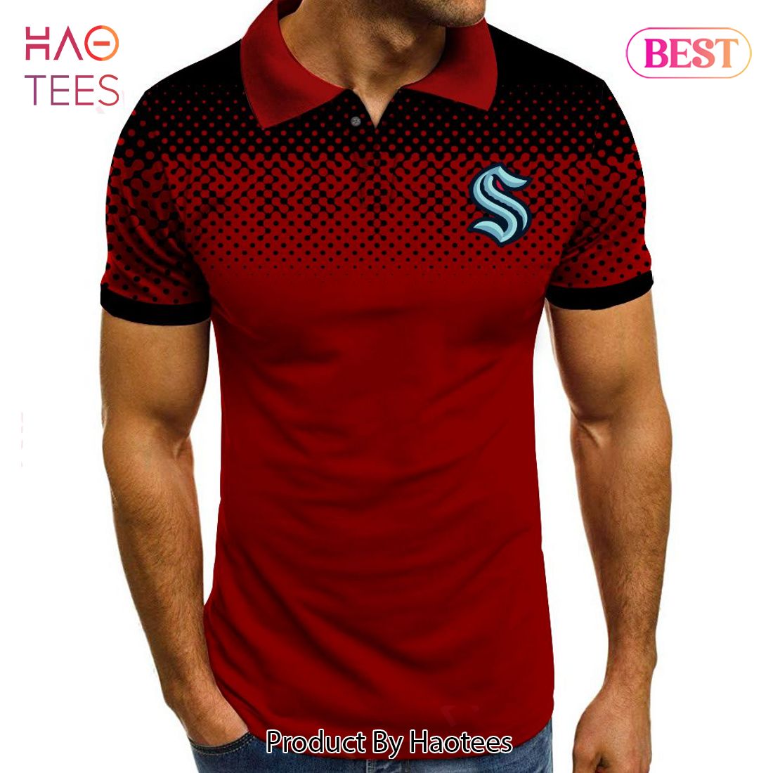 HOT NHL Seattle Kraken Special Multi Color Polo HOT NHL Seattle Kraken Special Multi Color Polo