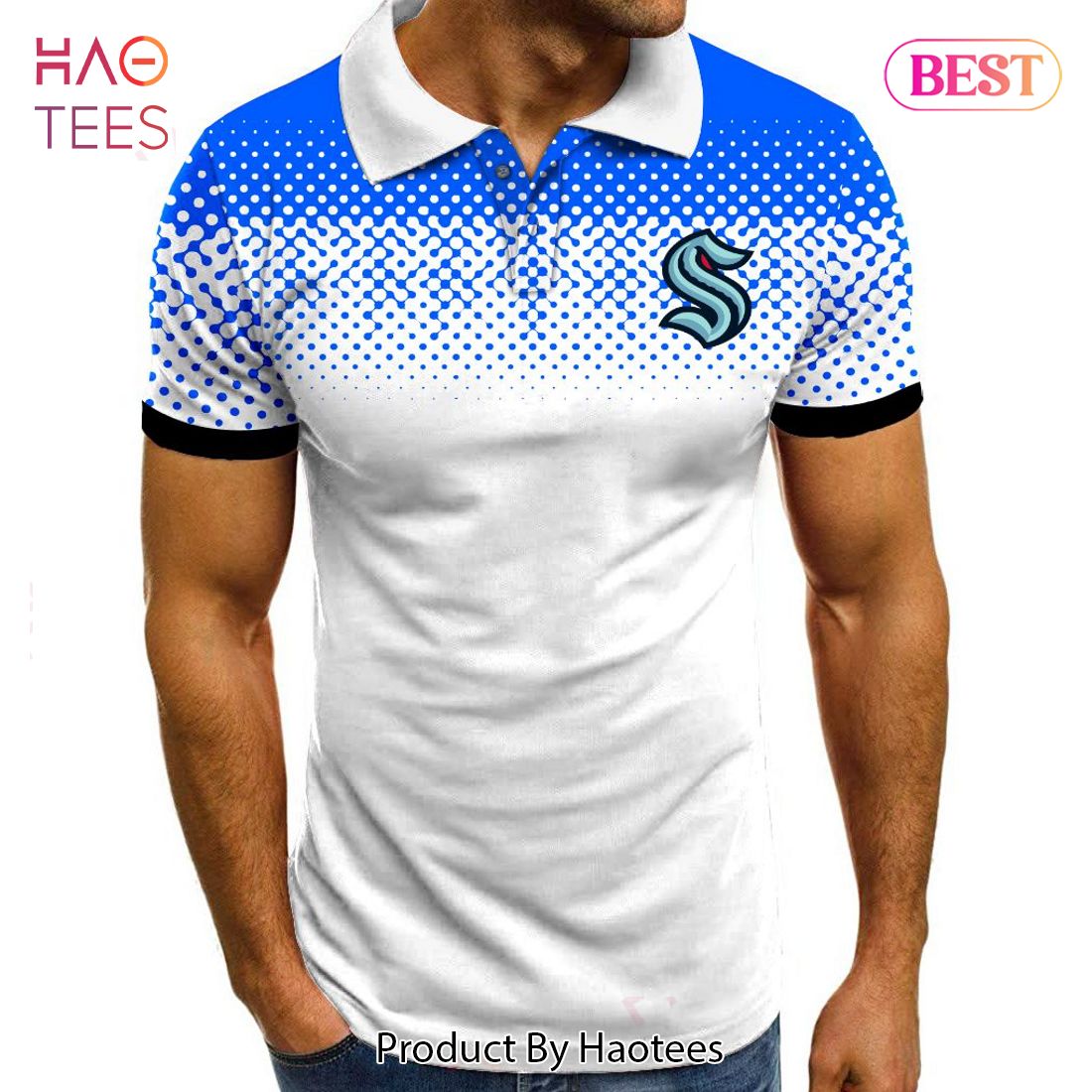 HOT NHL Seattle Kraken Special Multi Color Polo HOT NHL Seattle Kraken Special Multi Color Polo
