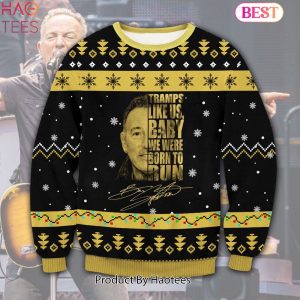 HOT TREND Bruce Springsteen Black Gold Ugly Sweater