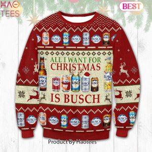 HOT TREND Busch Beer Red Christmas Ugly Sweater