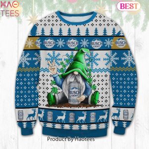 HOT TREND Busch Light Gnome Ugly Sweater